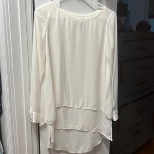 WHBM Ivory tunic blouse